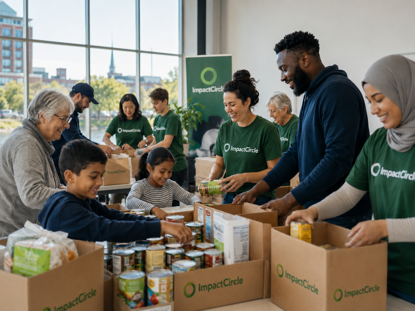 ImpactCircle volunteers gardening together in the community