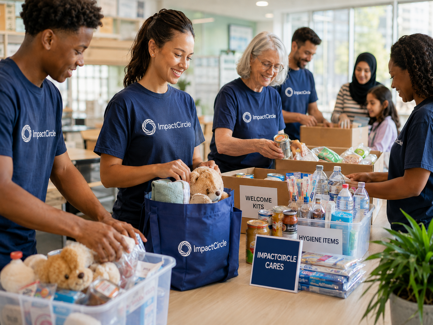 ImpactCircle volunteers at a community event check-in